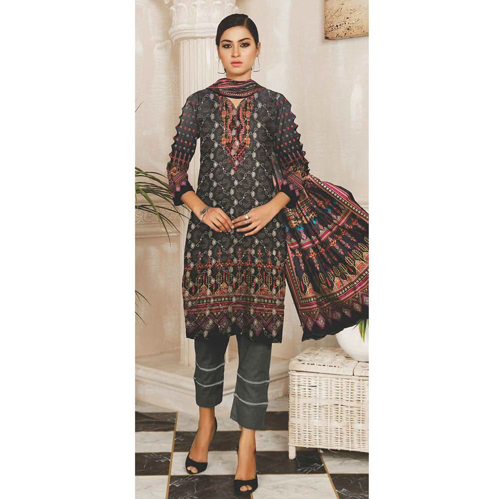 RASHID Dhanak Digital Printed unstitched 3pc Embroidered Suit, Women, 3Pcs Shalwar Suit, Rashid Textiles, Chase Value
