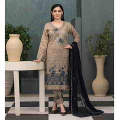 DELIA Boring Embroidered 3 Pcs Semi-Stitched Suit - 1241, Women, 3Pcs Shalwar Suit, Tawakkal Fabrics, Chase Value