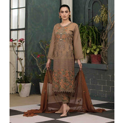 DELIA Boring Embroidered 3 Pcs Semi-Stitched Suit - 1242, Women, 3Pcs Shalwar Suit, Tawakkal Fabrics, Chase Value