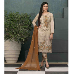DELIA Boring Embroidered 3 Pcs Semi-Stitched Suit - 1245, Women, 3Pcs Shalwar Suit, Tawakkal Fabrics, Chase Value