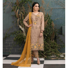 DELIA Boring Embroidered 3 Pcs Semi-Stitched Suit - 1246, Women, 3Pcs Shalwar Suit, Tawakkal Fabrics, Chase Value