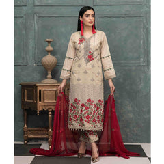 DELIA Boring Embroidered 3 Pcs Semi-Stitched Suit - 1249, Women, 3Pcs Shalwar Suit, Tawakkal Fabrics, Chase Value