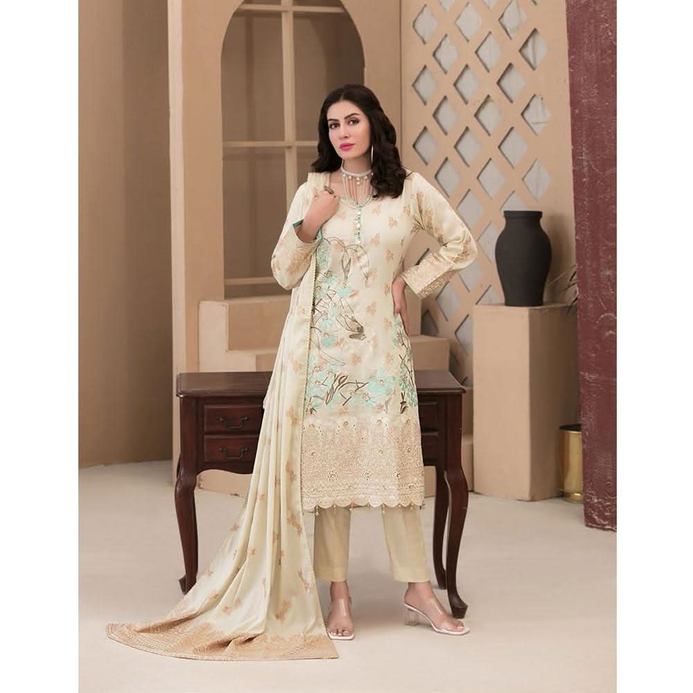 Tawakkal Pandora Jacquard Chicken Kari Lawn 3 Pcs Un-Stitched Suit - 1496, Women, 3Pcs Shalwar Suit, Tawakkal Fabrics, Chase Value