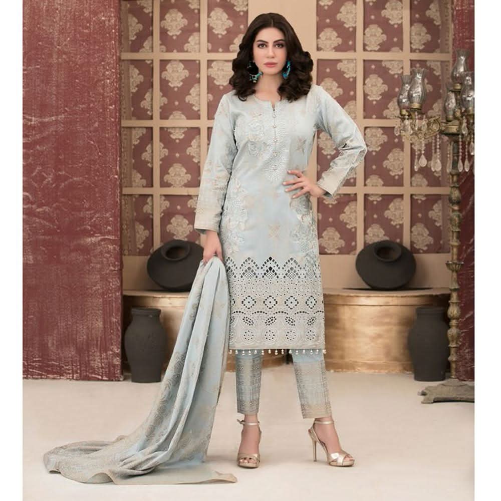 Tawakkal Pandora Jacquard Chicken Kari Lawn 3 Pcs Un-Stitched Suit - 1500, Women, 3Pcs Shalwar Suit, Tawakkal Fabrics, Chase Value