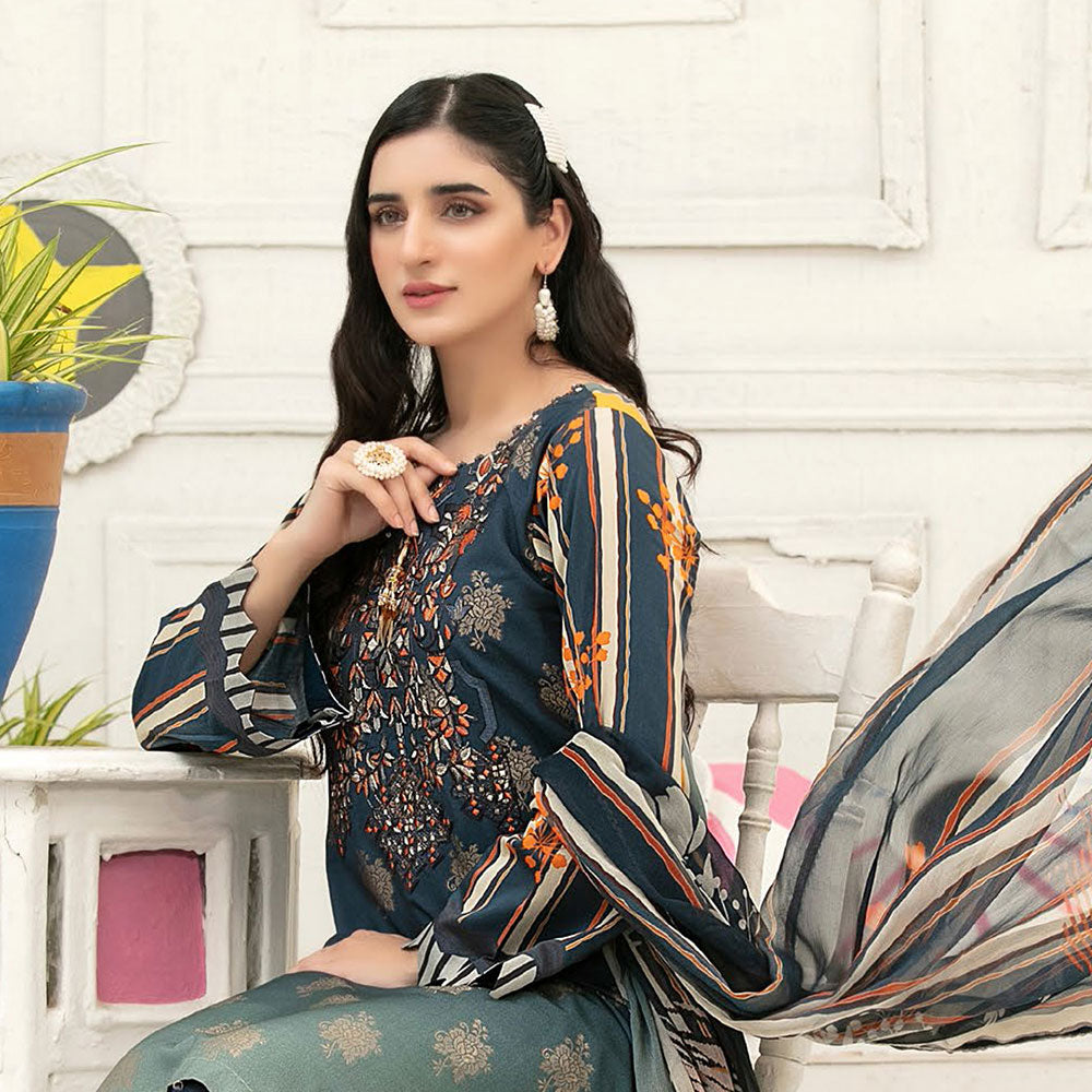 ZIMAL Viscose Digital Printed Jacuard 3 Pcs Un-Stitched Suit - 1961, Women, 3Pcs Shalwar Suit, Tawakkal Fabrics, Chase Value