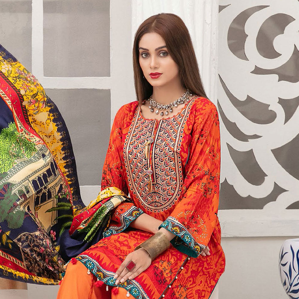 Tawakkal Dilara Linen Embroidered Unstitched 3Pcs Suit, Women, 3Pcs Shalwar Suit, Tawakkal Fabrics, Chase Value