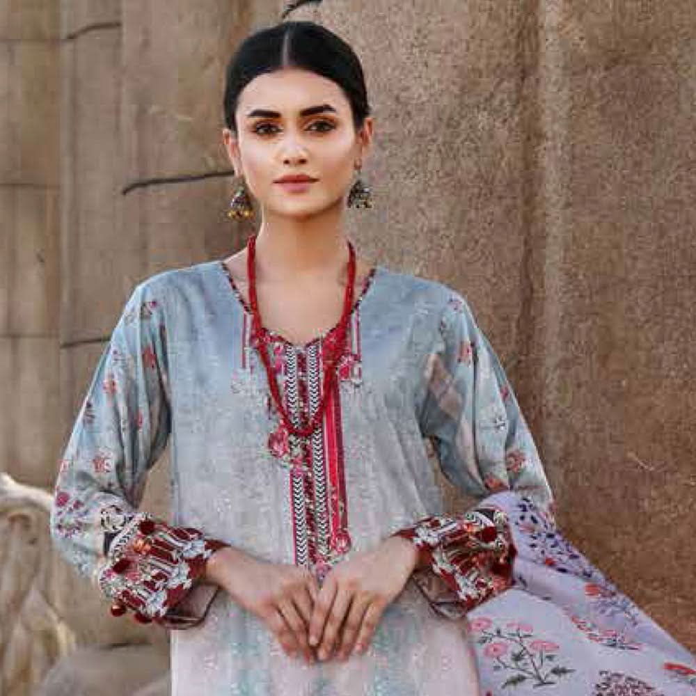 Orissa Digital Printed Chikan Kari Linen 3 Pcs Un-Stitched Suit - 2701, Women, 3Pcs Shalwar Suit, Rashid Textiles, Chase Value
