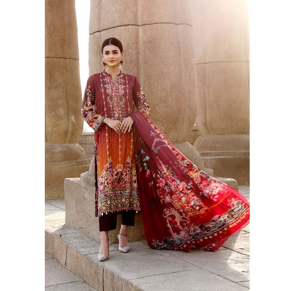 Orissa Digital Printed Chikan Kari Linen 3 Pcs Un-Stitched Suit - 2702, Women, 3Pcs Shalwar Suit, Rashid Textiles, Chase Value