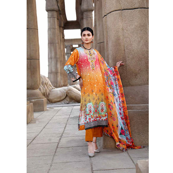 Orissa Digital Printed Chikan Kari Linen 3 Pcs Un-Stitched Suit - 2703, Women, 3Pcs Shalwar Suit, Rashid Textiles, Chase Value