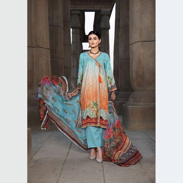 Orissa Digital Printed Chikan Kari Linen 3 Pcs Un-Stitched Suit - 2704, Women, 3Pcs Shalwar Suit, Rashid Textiles, Chase Value