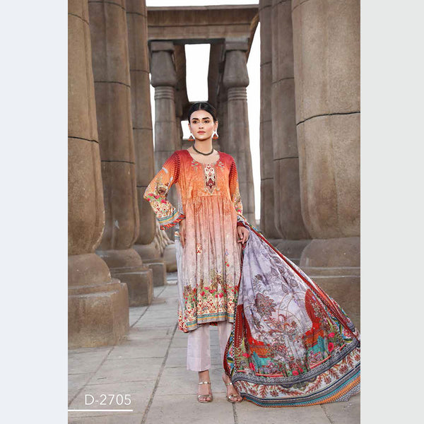 Orissa Digital Printed Chikan Kari Linen 3 Pcs Un-Stitched Suit - 2705, Women, 3Pcs Shalwar Suit, Rashid Textiles, Chase Value