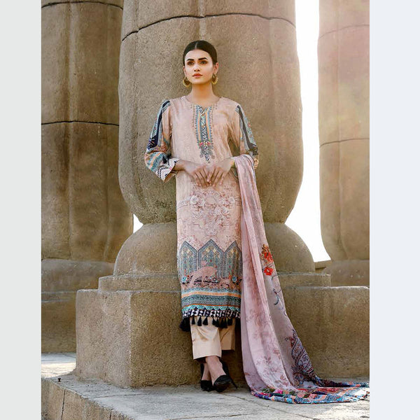Orissa Digital Printed Chikan Kari Linen 3 Pcs Un-Stitched Suit - 2706, Women, 3Pcs Shalwar Suit, Rashid Textiles, Chase Value