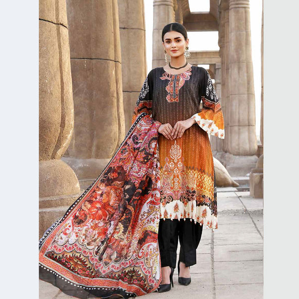 Orissa Digital Printed Chikan Kari Linen 3 Pcs Un-Stitched Suit - 2707, Women, 3Pcs Shalwar Suit, Rashid Textiles, Chase Value