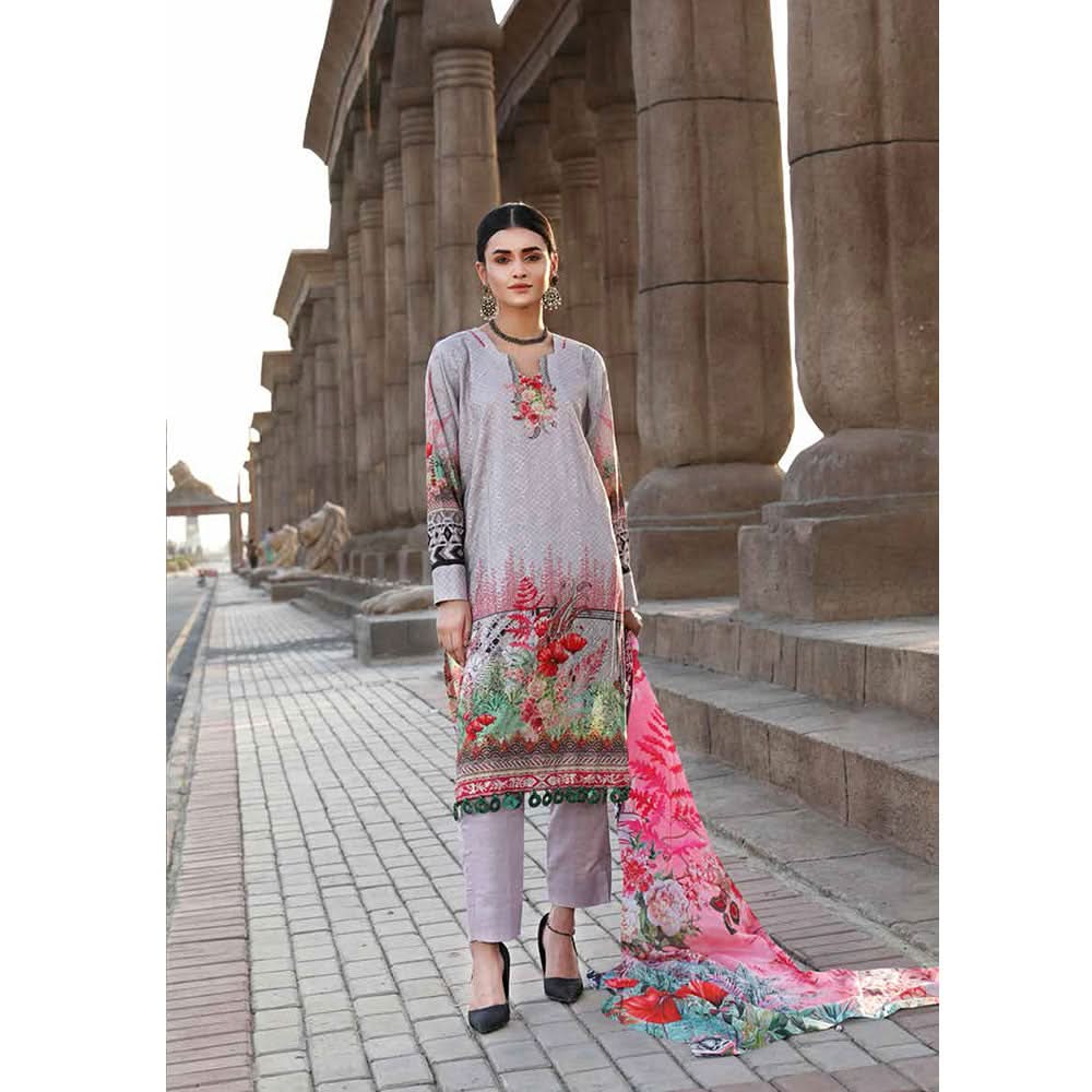 Orissa Digital Printed Chikan Kari Linen 3 Pcs Un-Stitched Suit - 2710, Women, 3Pcs Shalwar Suit, Rashid Textiles, Chase Value
