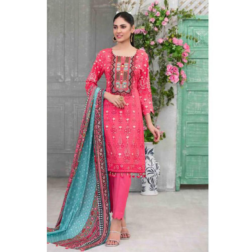 Tawakkal MOOREA Linen Printed unstitched 3pc Embroidered Suit, Women, 3Pcs Shalwar Suit, Tawakkal Fabrics, Chase Value