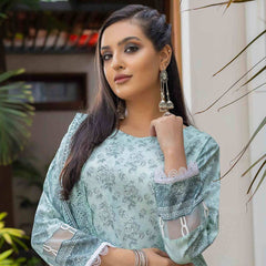 Deena Dhanak Printed Chikcen Kari Unstitched 3Pcs Suit - D-5, Women, 3Pcs Shalwar Suit, Schick Creation, Chase Value