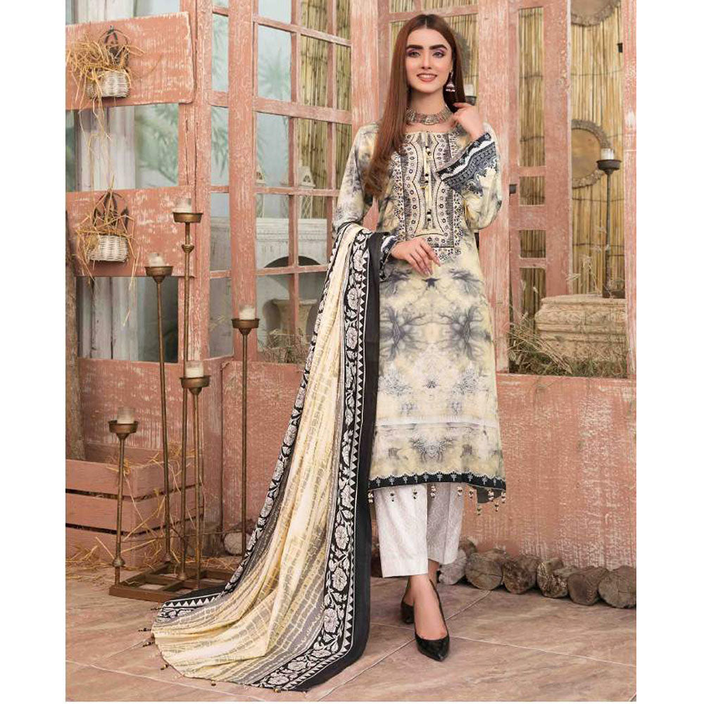 Tawakkal Aashnaa Linen Printed unstitched 3pc Embroidered Suit, Women, 3Pcs Shalwar Suit, Tawakkal Fabrics, Chase Value