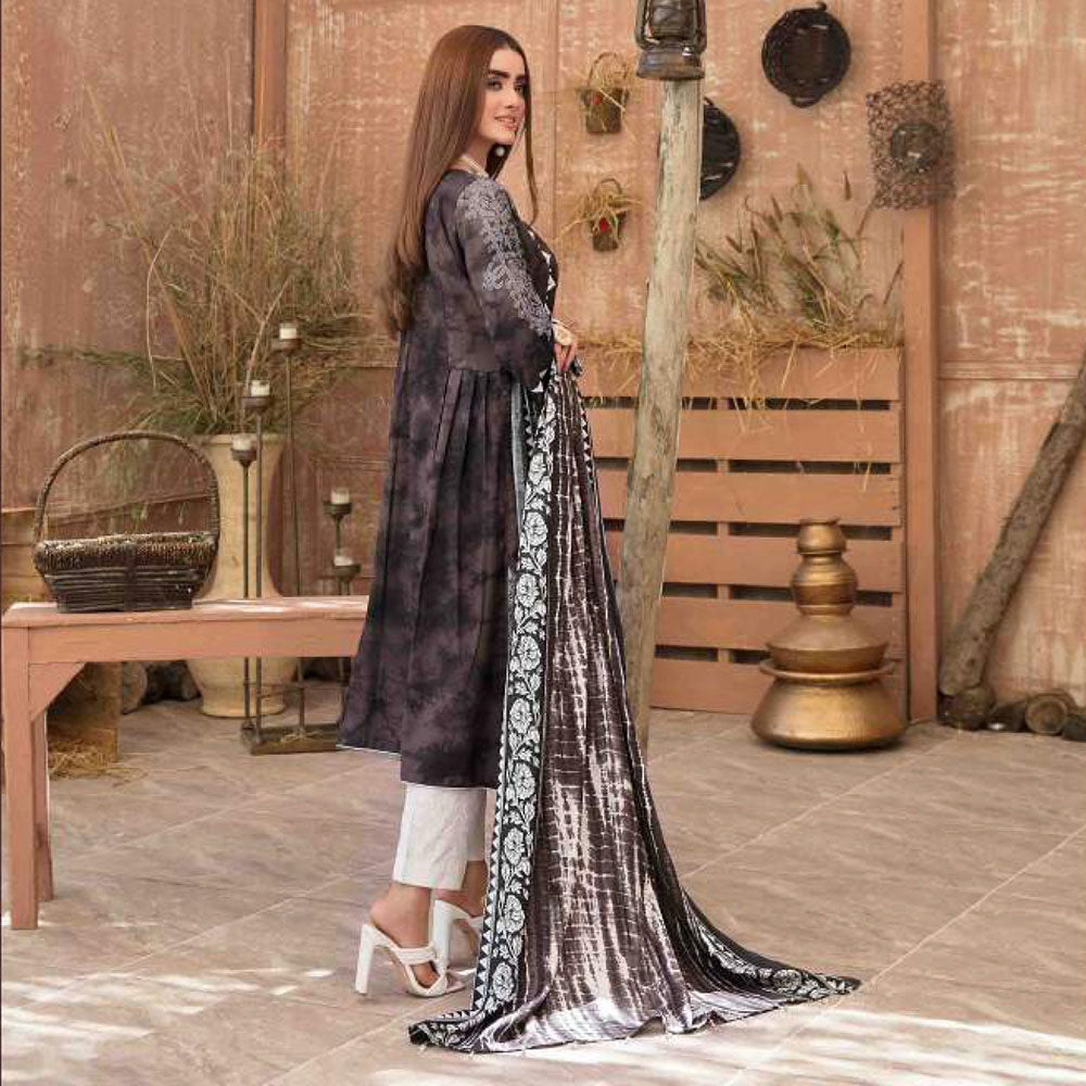 Tawakkal Aashnaa Linen Printed unstitched 3pc Embroidered Suit, Women, 3Pcs Shalwar Suit, Tawakkal Fabrics, Chase Value