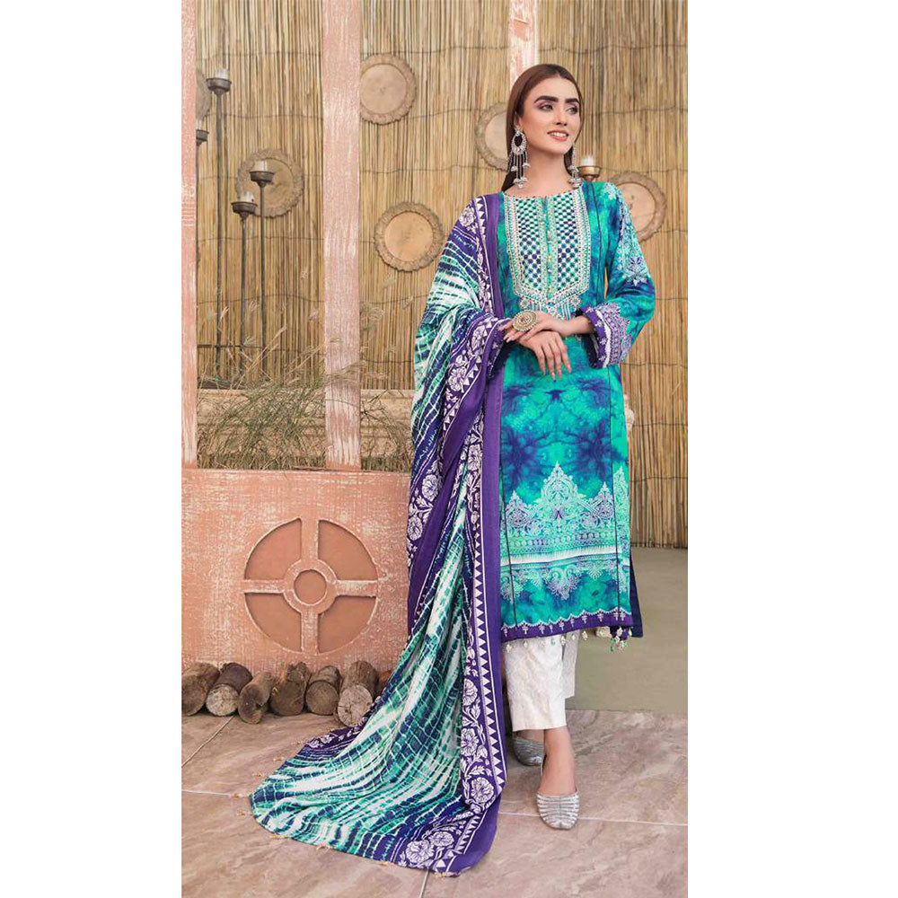 Tawakkal Aashnaa Linen Printed unstitched 3pc Embroidered Suit, Women, 3Pcs Shalwar Suit, Tawakkal Fabrics, Chase Value