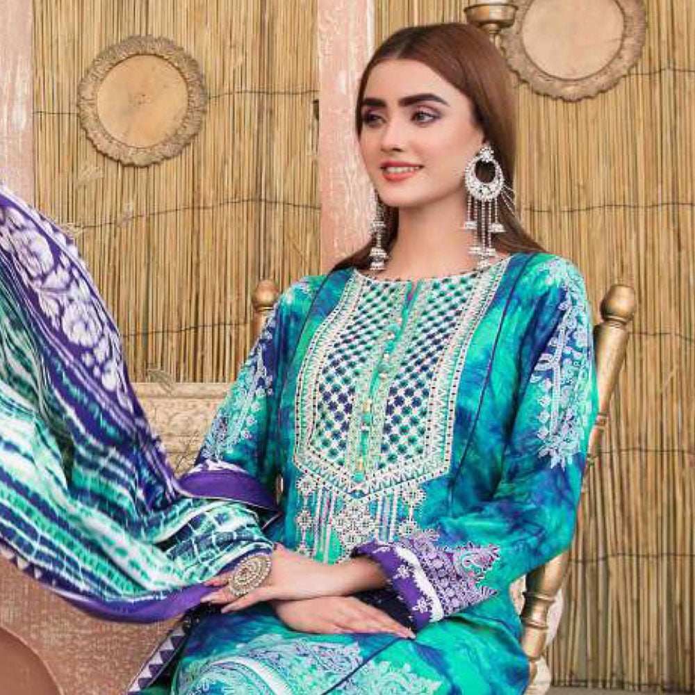 Tawakkal Aashnaa Linen Printed unstitched 3pc Embroidered Suit, Women, 3Pcs Shalwar Suit, Tawakkal Fabrics, Chase Value