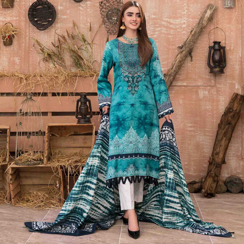 Tawakkal Aashnaa Linen Printed unstitched 3pc Embroidered Suit, Women, 3Pcs Shalwar Suit, Tawakkal Fabrics, Chase Value
