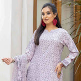 Deena Dhanak Printed Chikcen Kari Unstitched 3Pcs Suit - D-6, Women, 3Pcs Shalwar Suit, Schick Creation, Chase Value