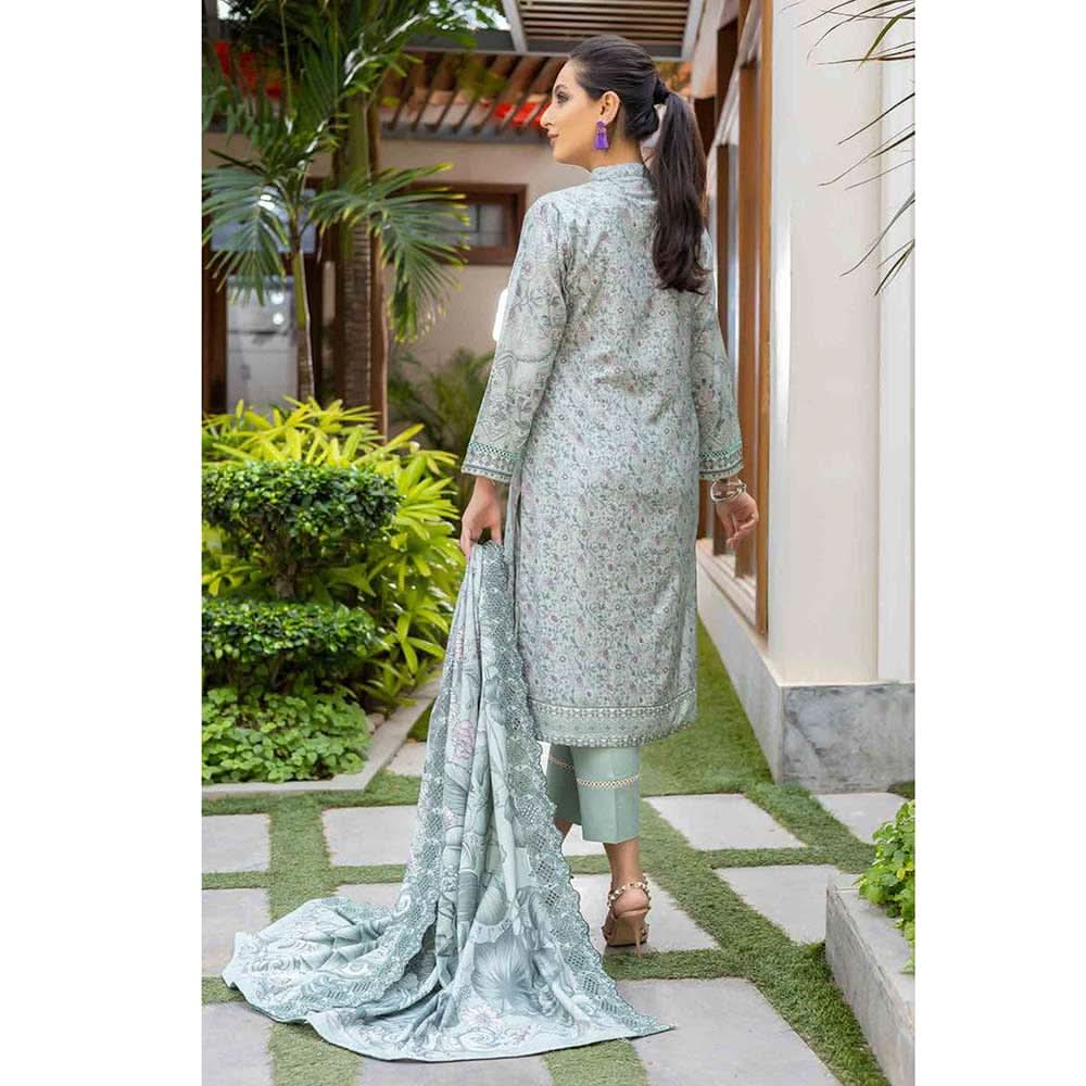Deena Dhanak Printed Chikcen Kari Unstitched 3Pcs Suit - D-7, Women, 3Pcs Shalwar Suit, Schick Creation, Chase Value