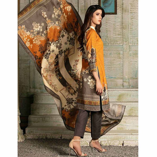 Evince Digital Embroidered Khaddar 3 Piece Semi-Stitched Suit - 8547, Women, 3Pcs Shalwar Suits, Tawakkal Fabrics, Chase Value