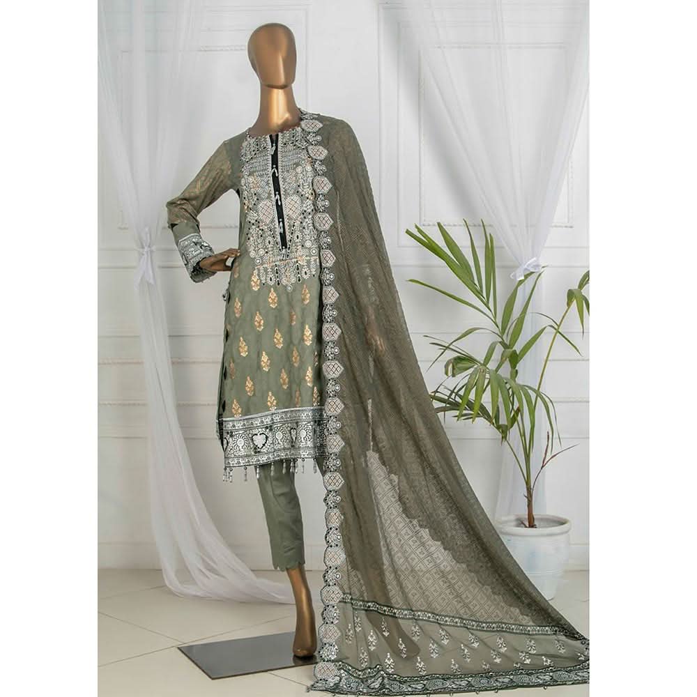 Dynamic Table Print With Embroidered 3 Pcs Un-Stitched Suit - 8926, Women, 3Pcs Shalwar Suit, Tawakkal Fabrics, Chase Value