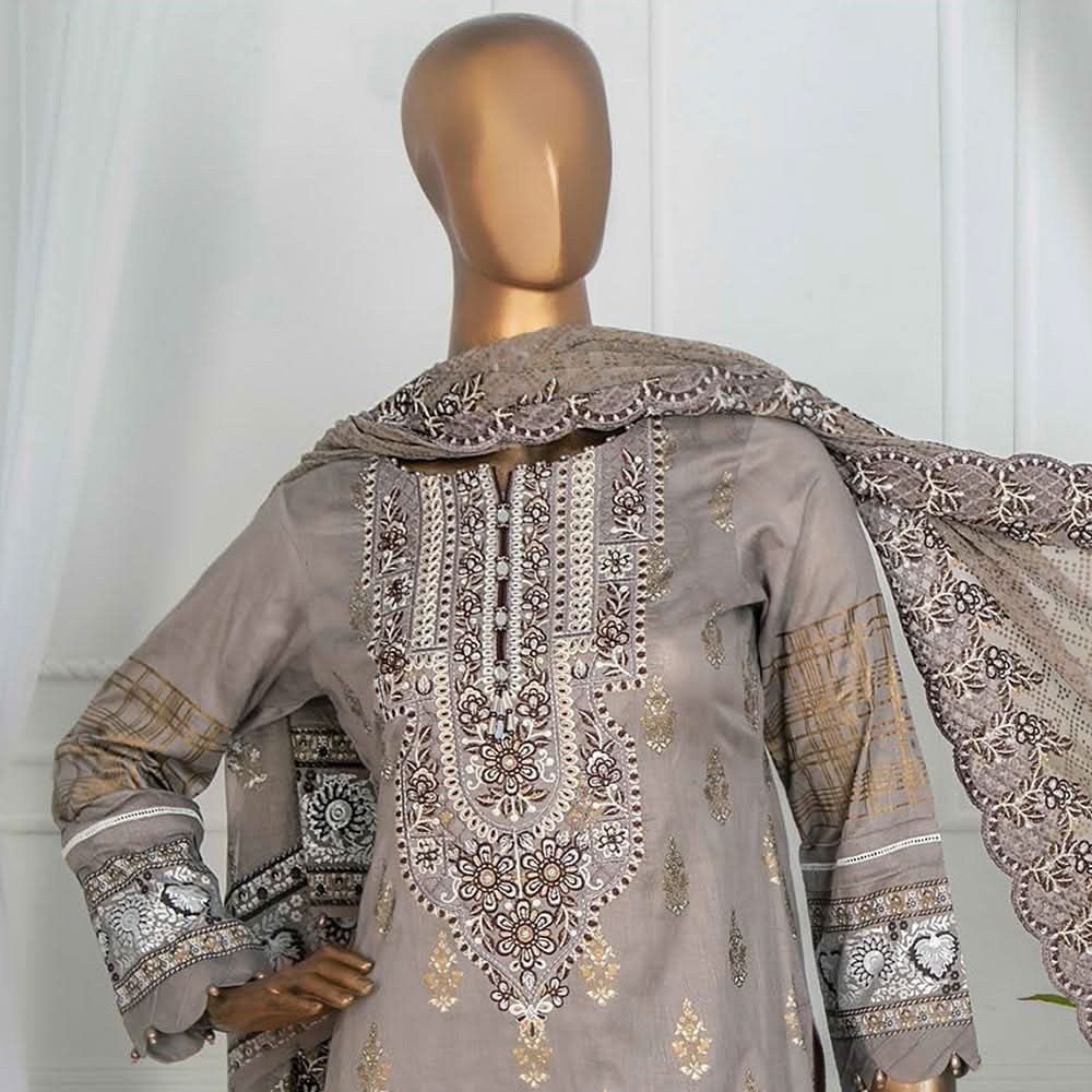 Dynamic Table Print With Embroidered 3 Pcs Un-Stitched Suit - 8929, Women, 3Pcs Shalwar Suit, Tawakkal Fabrics, Chase Value