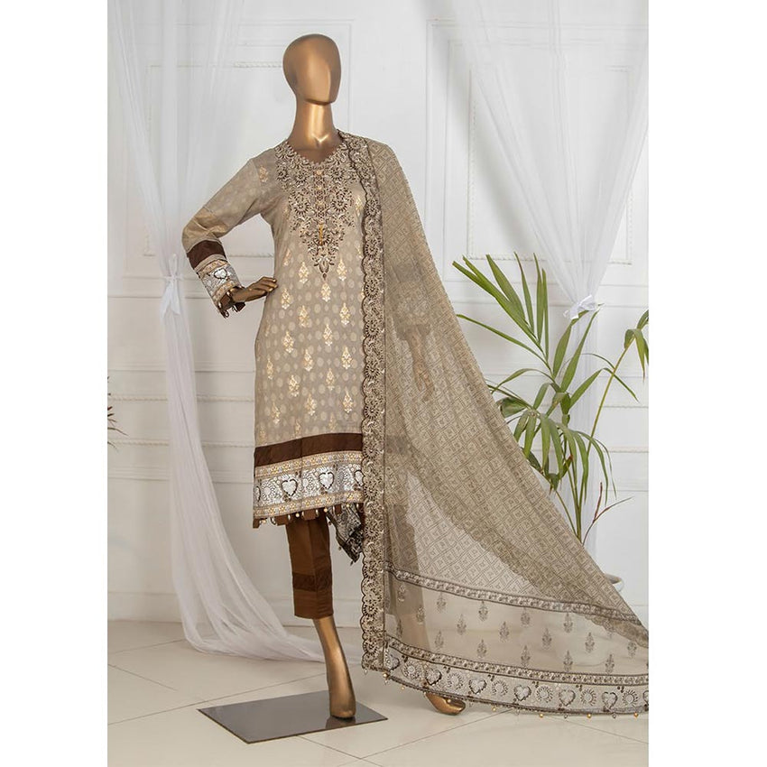 Dynamic Table Print With Embroidered 3 Pcs Un-Stitched Suit - 8930, Women, 3Pcs Shalwar Suit, Tawakkal Fabrics, Chase Value