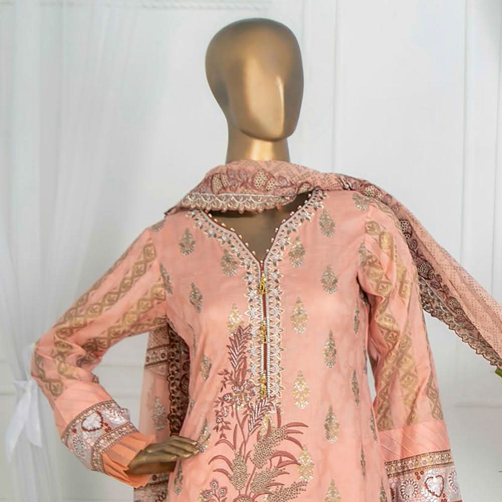 Dynamic Table Print With Embroidered 3 Pcs Un-Stitched Suit - 8935, Women, 3Pcs Shalwar Suit, Tawakkal Fabrics, Chase Value