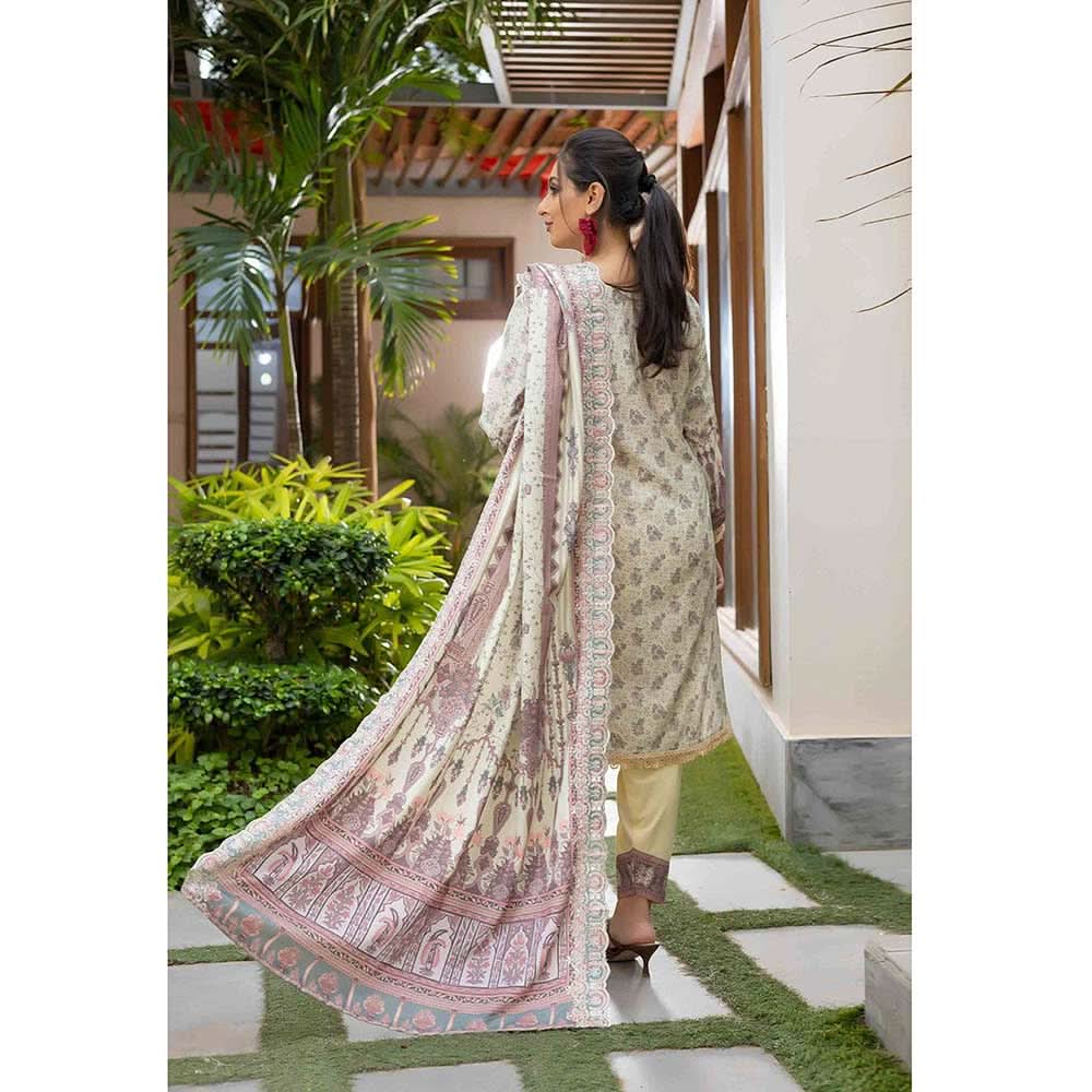 Deena Dhanak Printed Chikcen Kari Unstitched 3Pcs Suit - D-8, Women, 3Pcs Shalwar Suit, Schick Creation, Chase Value