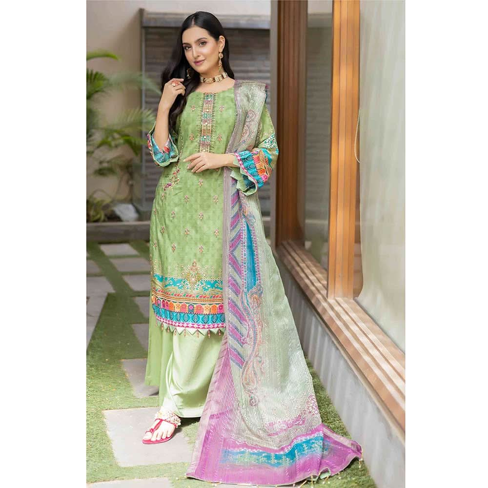 Misha Viscose Embroidered Unstitched 3Pcs Suit - D-8, Women, 3Pcs Shalwar Suit, Schick Creation, Chase Value