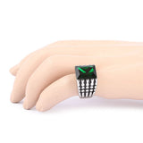 Men's Fancy Stone Ring - Green - test-store-for-chase-value