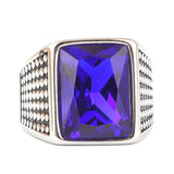 Men's Fancy Stone Ring - Blue - test-store-for-chase-value