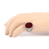 Men's Fancy Stone Ring - Red - test-store-for-chase-value