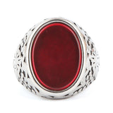 Men's Fancy Stone Ring - Red - test-store-for-chase-value