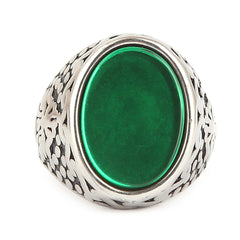Men's Fancy Stone Ring - Green - test-store-for-chase-value