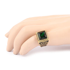 Men's Fancy Stone Ring - Green - test-store-for-chase-value