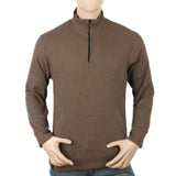 Men's Full Sleeves Fancy Jumper - Dark Brown, Men, Sweater and Sweat Shirts, Chase Value, Chase Value