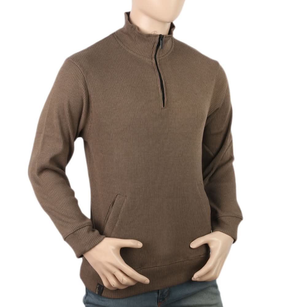 Men's Full Sleeves Fancy Jumper - Dark Brown, Men, Sweater and Sweat Shirts, Chase Value, Chase Value