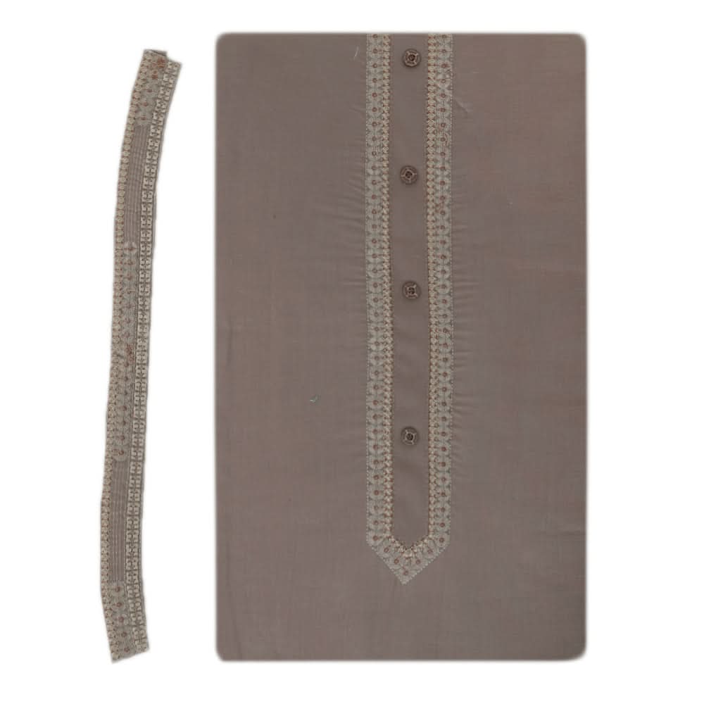Men's Mashriq Embroidered Un-Stitched Suit - Dark-Grey, Men, Unstitched Fabric, Chase Value, Chase Value