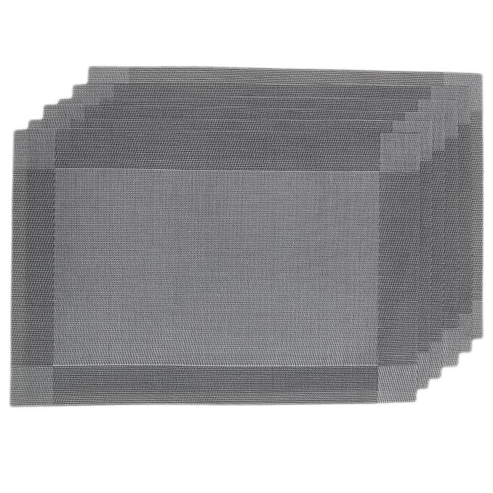 Table Mat with Runner - 7Pcs - Dark Grey, Home & Lifestyle, Mats, Chase Value, Chase Value