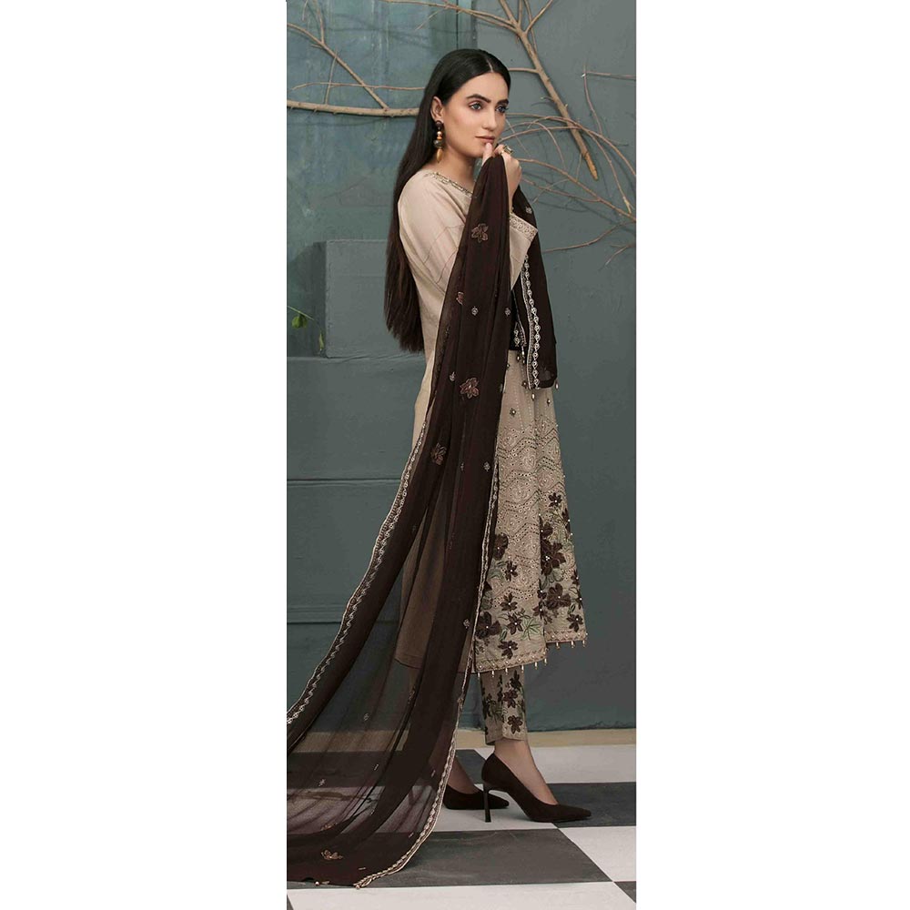 DELIA Boring Embroidered 3 Pcs Semi-Stitched Suit - 1248, Women, 3Pcs Shalwar Suit, Tawakkal Fabrics, Chase Value