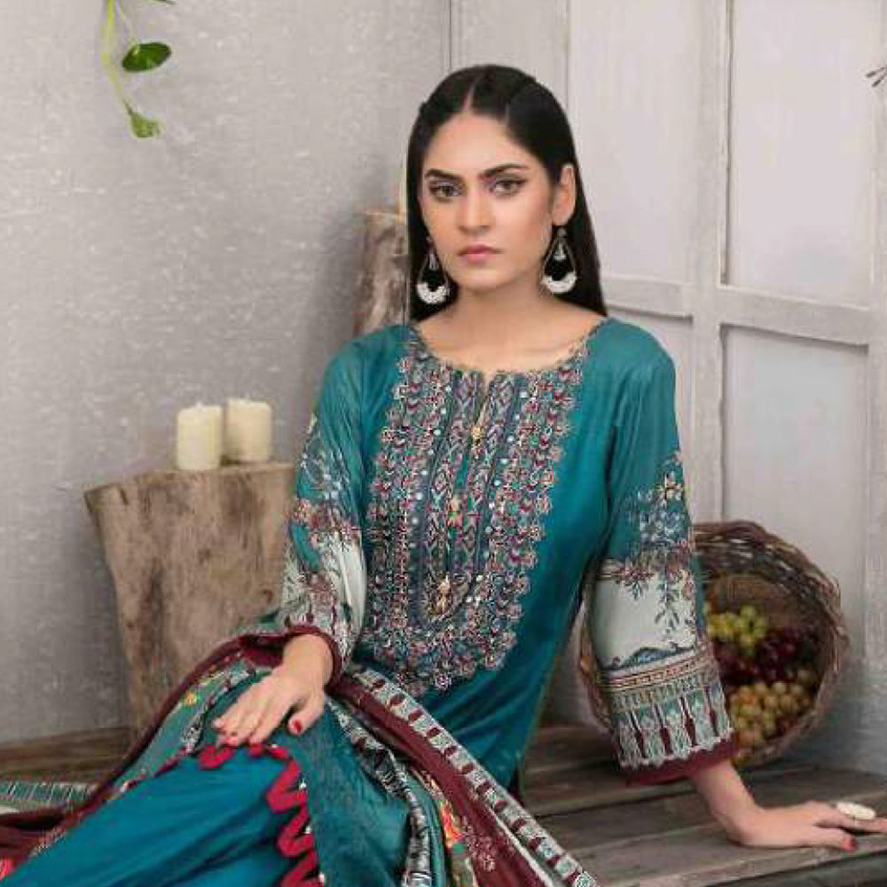 Tawakkal MOOREA Linen Printed unstitched 3pc Embroidered Suit, Women, 3Pcs Shalwar Suit, Tawakkal Fabrics, Chase Value