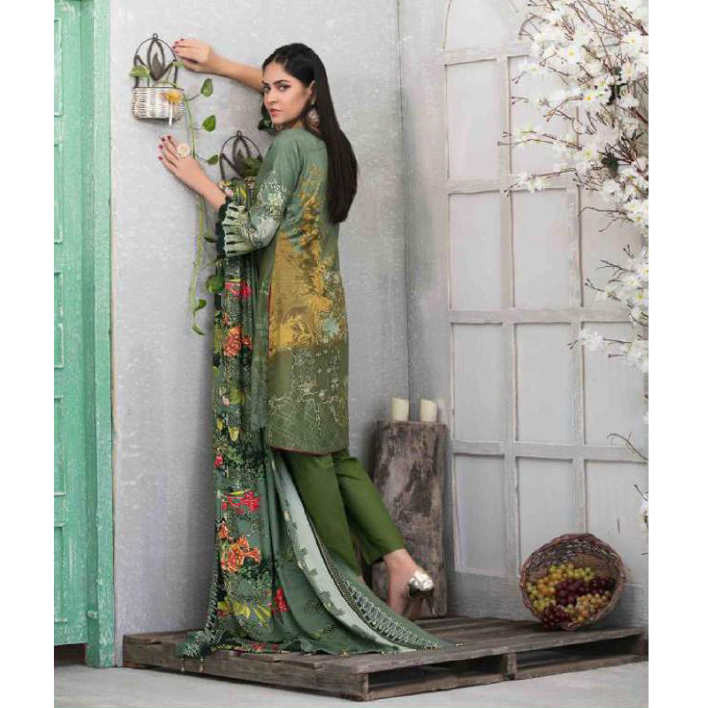 Tawakkal MOOREA Linen Printed unstitched 3pc Embroidered Suit, Women, 3Pcs Shalwar Suit, Tawakkal Fabrics, Chase Value