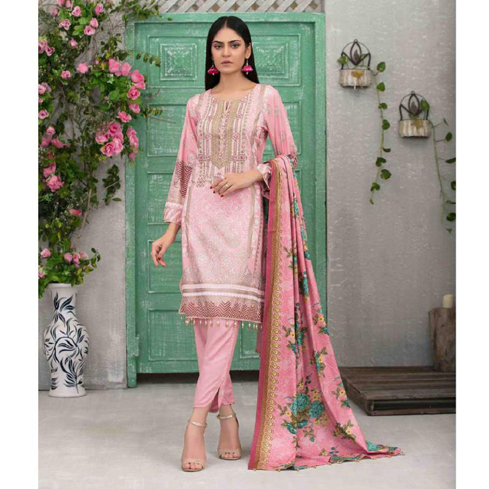 Tawakkal MOOREA Linen Printed unstitched 3pc Embroidered Suit, Women, 3Pcs Shalwar Suit, Tawakkal Fabrics, Chase Value