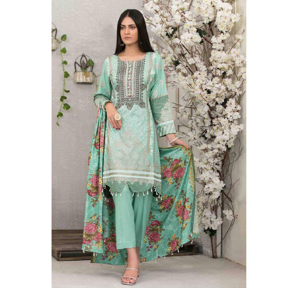 Tawakkal MOOREA Linen Printed unstitched 3pc Embroidered Suit, Women, 3Pcs Shalwar Suit, Tawakkal Fabrics, Chase Value