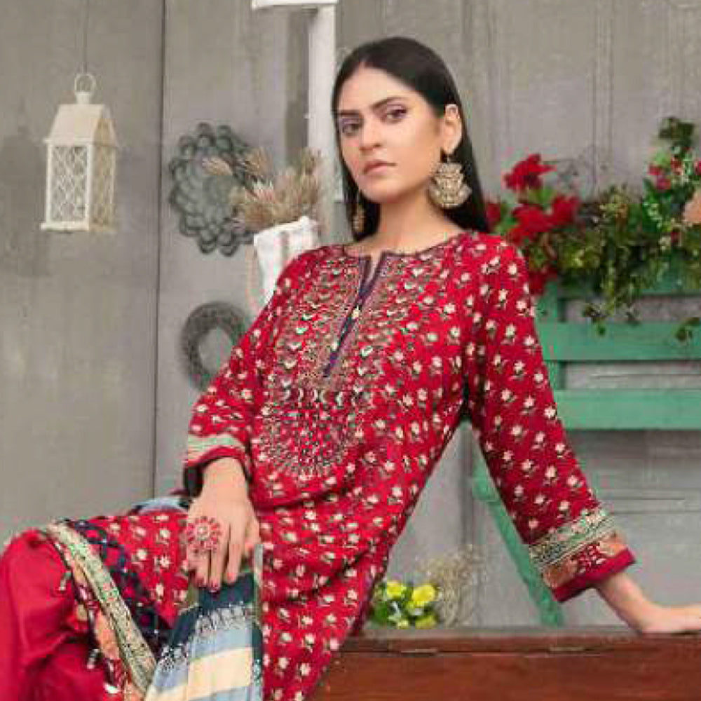 Tawakkal MOOREA Linen Printed unstitched 3pc Embroidered Suit, Women, 3Pcs Shalwar Suit, Tawakkal Fabrics, Chase Value